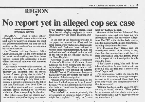 Clipping from The Daily Register